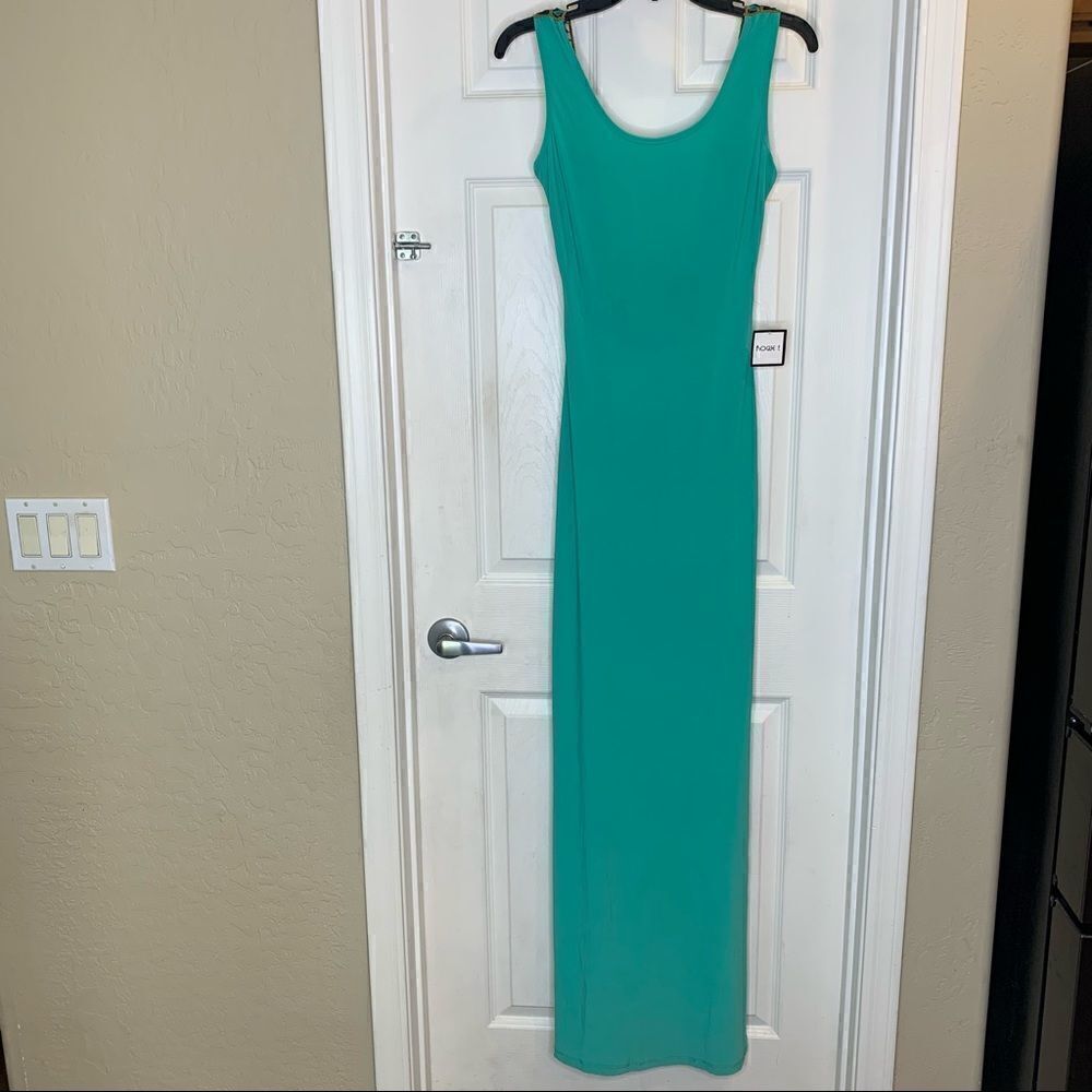 Symphony Aqua Green Maxi Dress Size Small